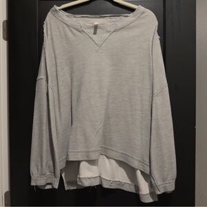 Free People Movement Heather Grey Sweatshirt